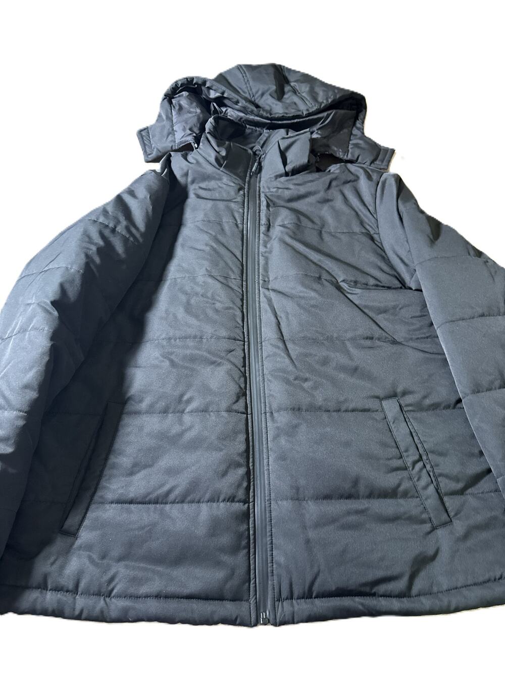 ORORO Men’s Heated Hooded Puffer Jacket – Black – Size Large – No Battery